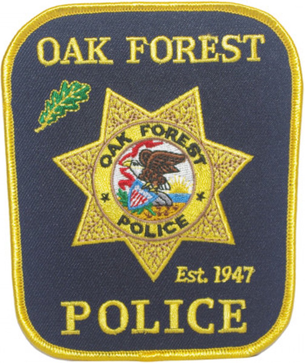 Oak Forest Police geborduurde patch embleem | Opnaai